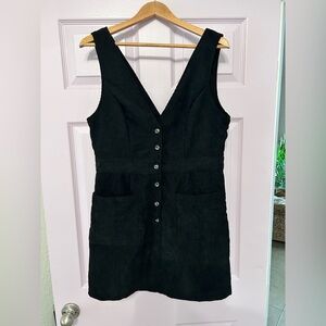 90s Corduroy Pinafore Mini Dress Size Large